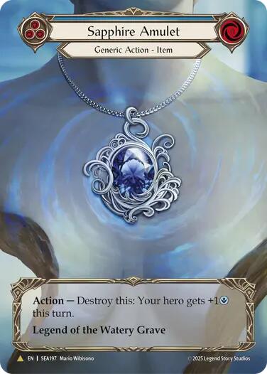 Sapphire Amulet (Treasure) [SEA197] (High Seas)  Cold Foil | Good Games North