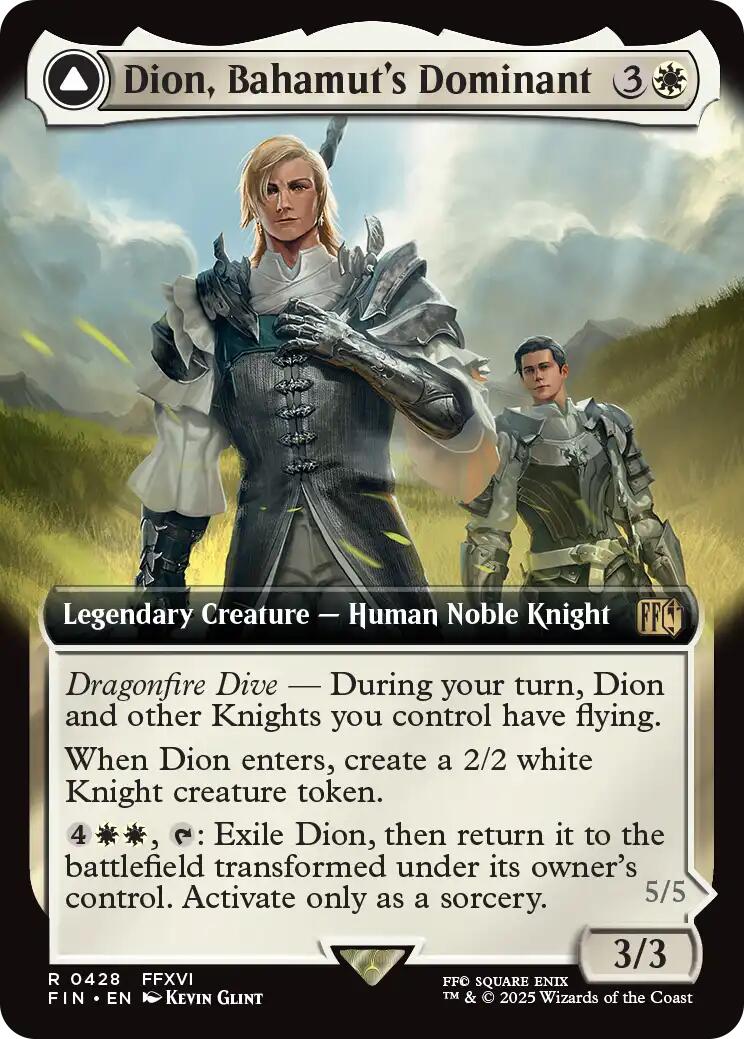 Dion, Bahamut's Dominant // Bahamut, Warden of Light (Extended Art) [FINAL FANTASY] | Good Games North
