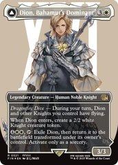 Dion, Bahamut's Dominant // Bahamut, Warden of Light (Borderless) (Surge Foil) [FINAL FANTASY] | Good Games North