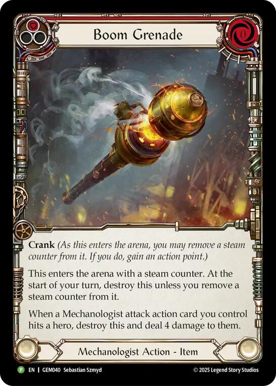 Boom Grenade (Red) [GEM040] (GEM Pack 2)  Cold Foil | Good Games North