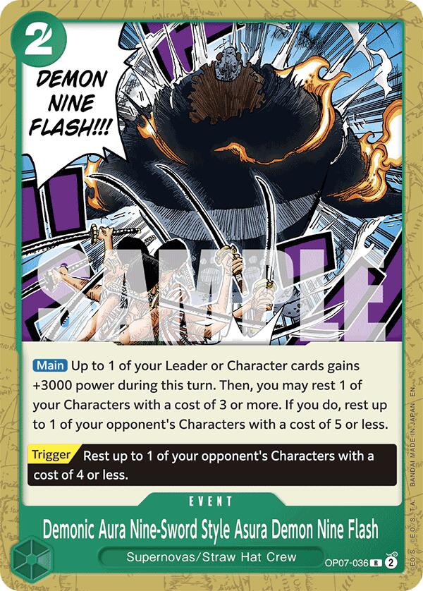 Demonic Aura Nine-Sword Style Asura Demon Nine Flash (Reprint) [Starter Deck: GREEN Jewelry Bonney] | Good Games North