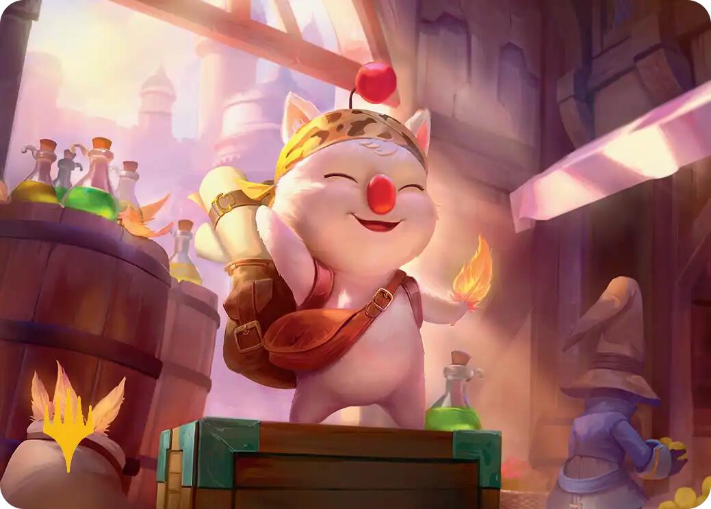 Stiltzkin, Moogle Merchant Art Card (Gold-Stamped Planeswalker Symbol) [FINAL FANTASY Art Series] | Good Games North