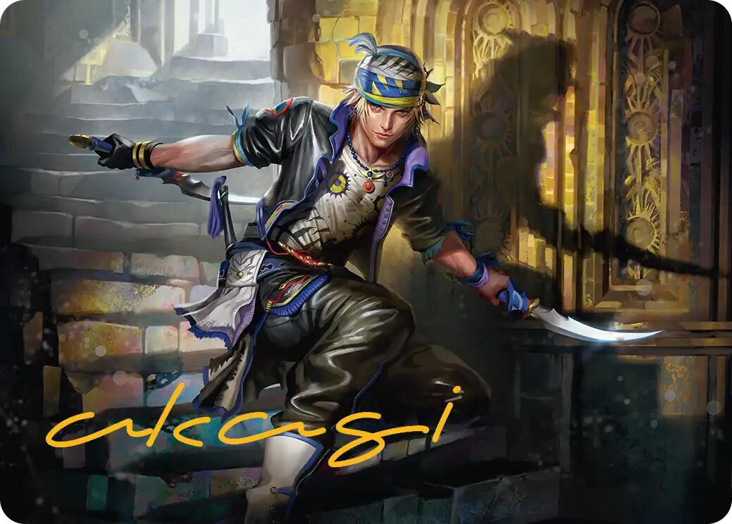 Locke Cole Art Card (Gold-Stamped Signature) [FINAL FANTASY Art Series] | Good Games North