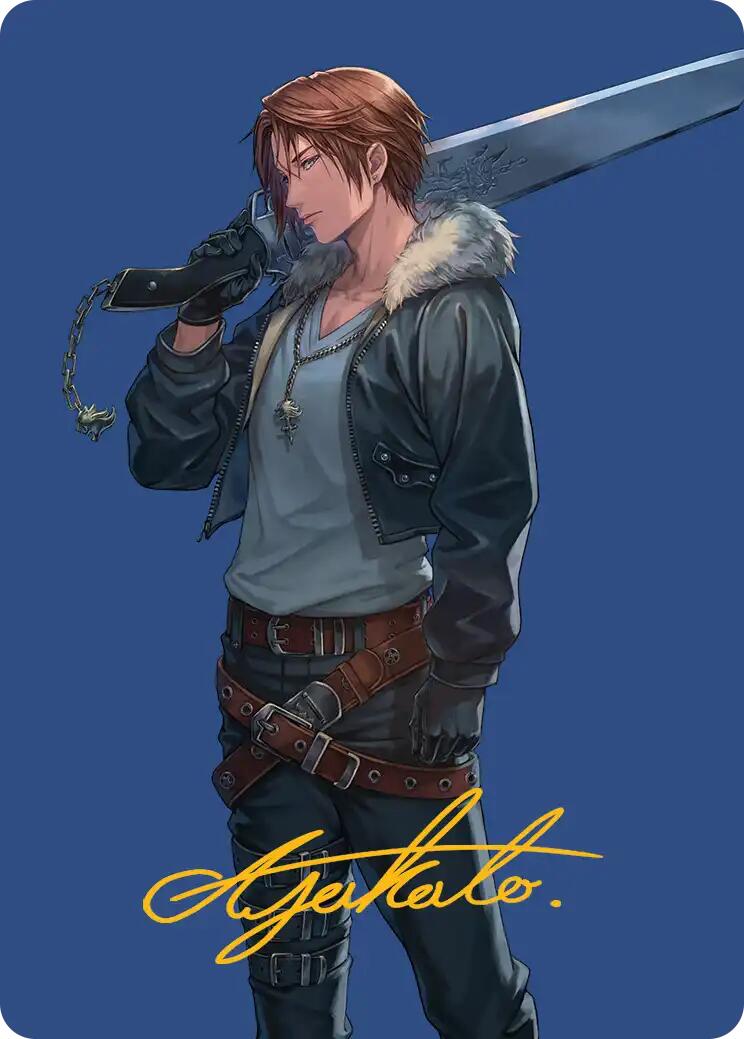 Squall, SeeD Mercenary Art Card (Gold-Stamped Signature) [FINAL FANTASY Art Series] | Good Games North