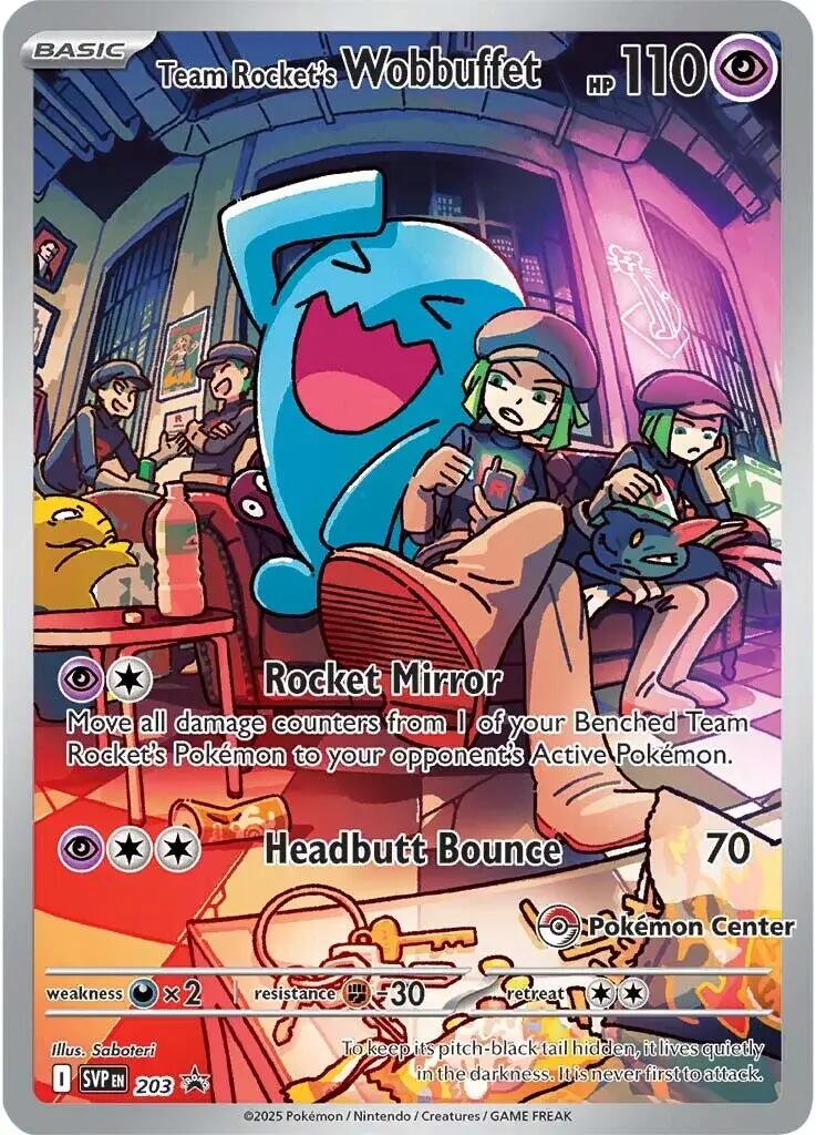 Team Rocket's Wobbuffet (203) (Pokemon Center Exclusive) [Scarlet & Violet: Black Star Promos] | Good Games North