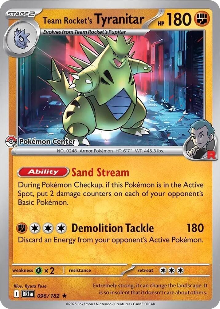 Team Rocket's Tyranitar (096/182) (Pokemon Center Exclusive) [Miscellaneous Cards] | Good Games North