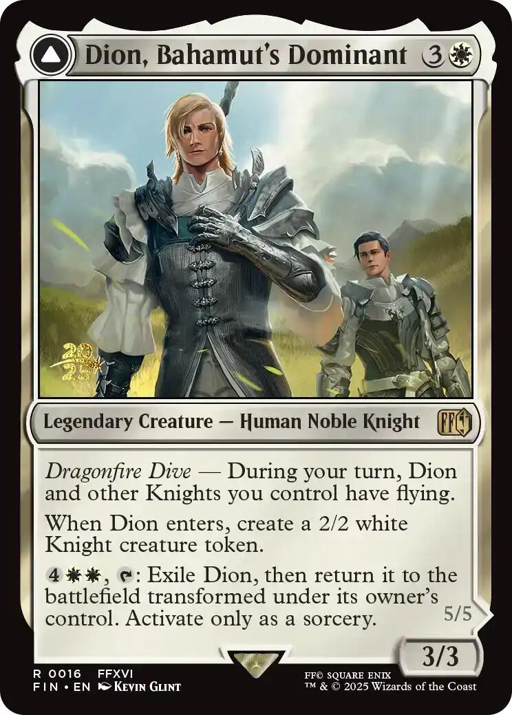 Dion, Bahamut's Dominant // Bahamut, Warden of Light [FINAL FANTASY Prerelease Promo] | Good Games North