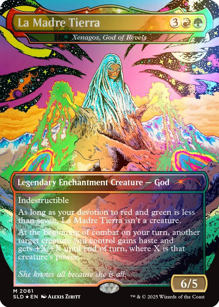 La Madre Tierra - Xenagos, God of Revels (Rainbow Foil) [Secret Lair Drop Series] | Good Games North