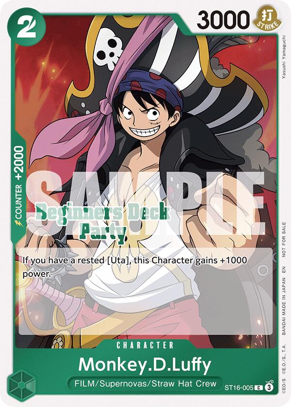 Monkey.D.Luffy (ST-23 - ST-28 Beginners Deck Party) [Participation] [One Piece Promotion Cards] | Good Games North