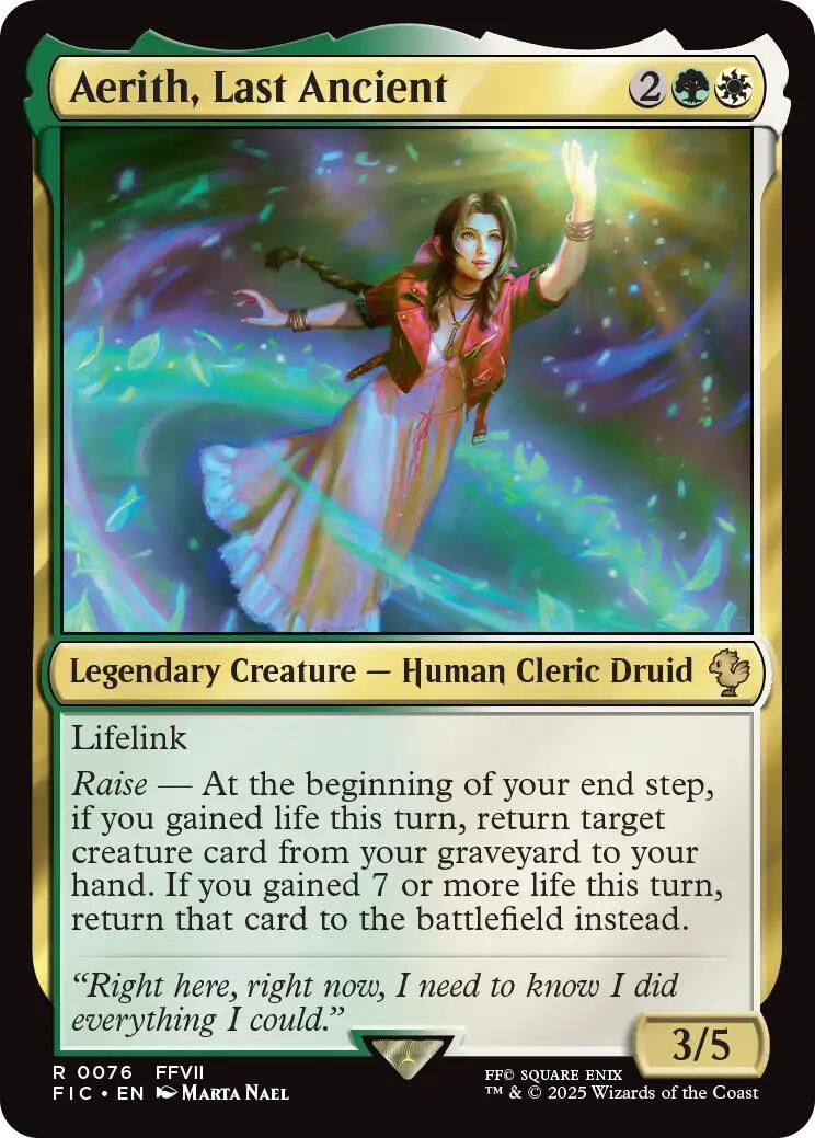 Aerith, Last Ancient (Surge Foil) [FINAL FANTASY Commander] | Good Games North