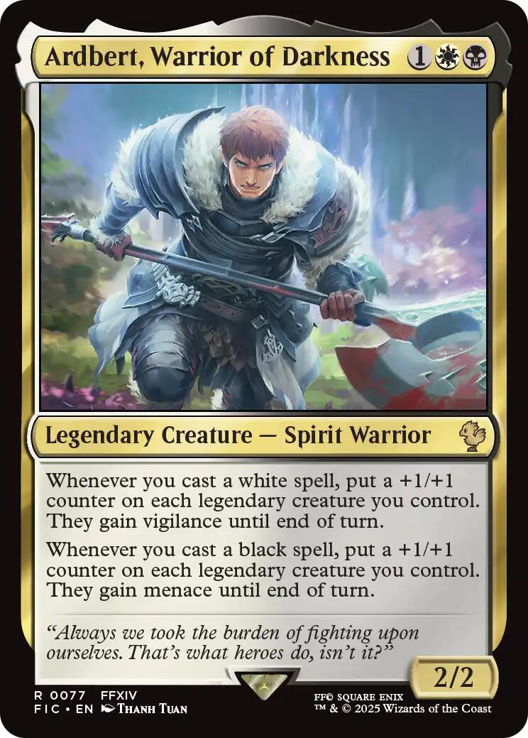 Ardbert, Warrior of Darkness (Surge Foil) [FINAL FANTASY Commander] | Good Games North