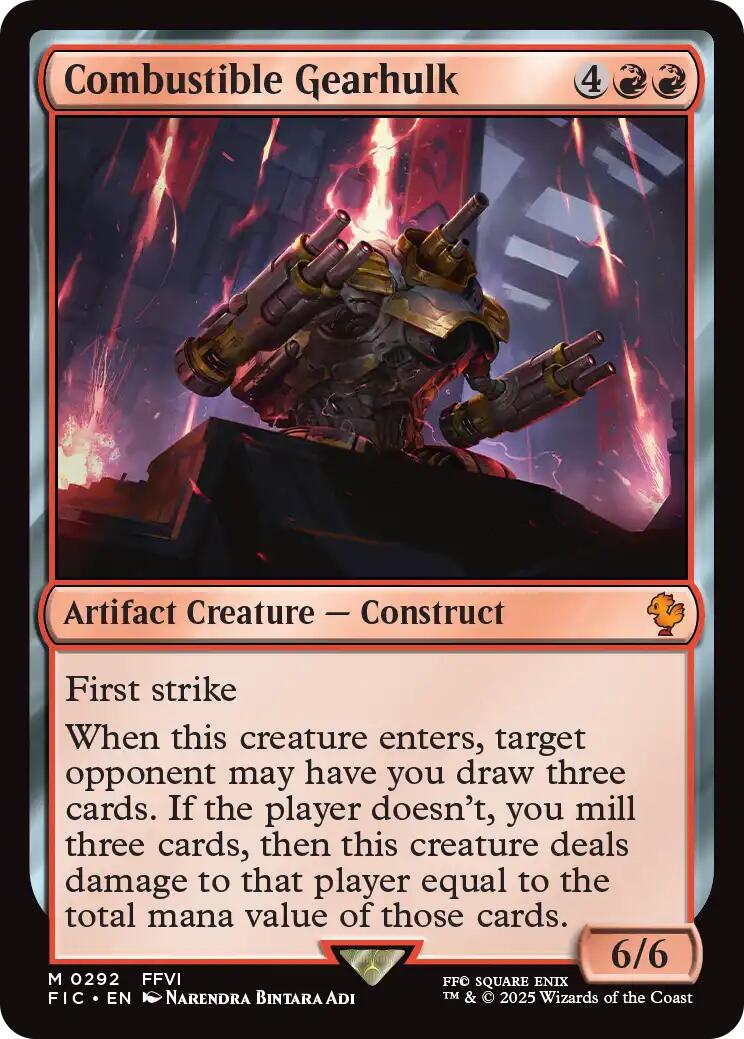 Combustible Gearhulk (Surge Foil) [FINAL FANTASY Commander] | Good Games North
