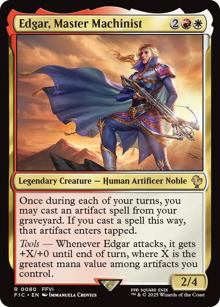 Edgar, Master Machinist (Surge Foil) [FINAL FANTASY Commander] | Good Games North