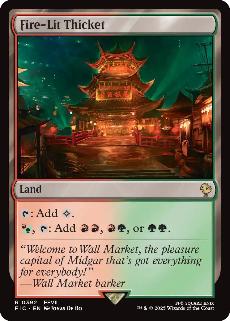 Fire-Lit Thicket (Surge Foil) [FINAL FANTASY Commander] | Good Games North