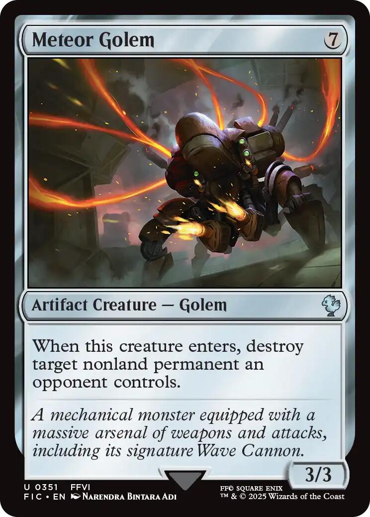 Meteor Golem (Surge Foil) [FINAL FANTASY Commander] | Good Games North
