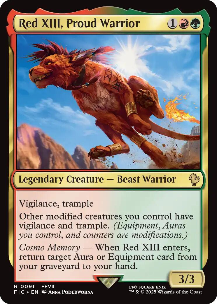Red XIII, Proud Warrior (Surge Foil) [FINAL FANTASY Commander] | Good Games North