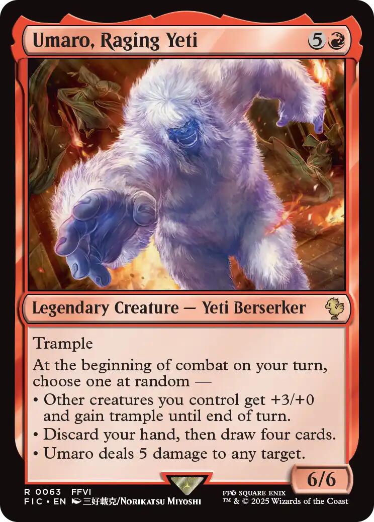 Umaro, Raging Yeti (Surge Foil) [FINAL FANTASY Commander] | Good Games North