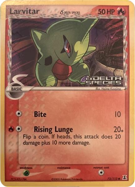 Larvitar (73/113) (Delta Species) (Stamped) [Miscellaneous Cards] | Good Games North