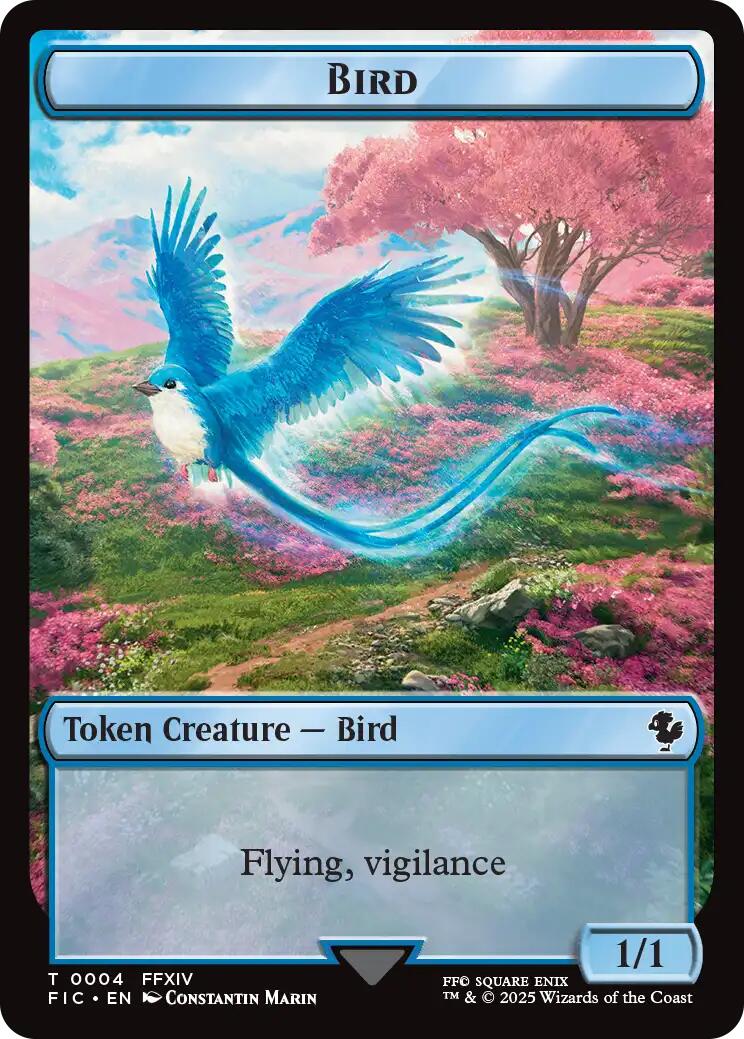 Bird // Hero (0005) Double Sided Token [FINAL FANTASY Commander Tokens] | Good Games North