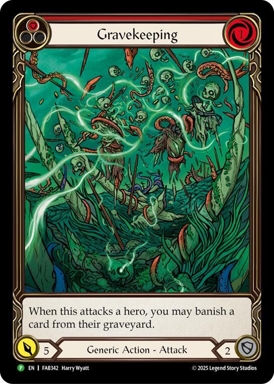 Gravekeeping (Red) [FAB342] (Promo)  Rainbow Foil | Good Games North