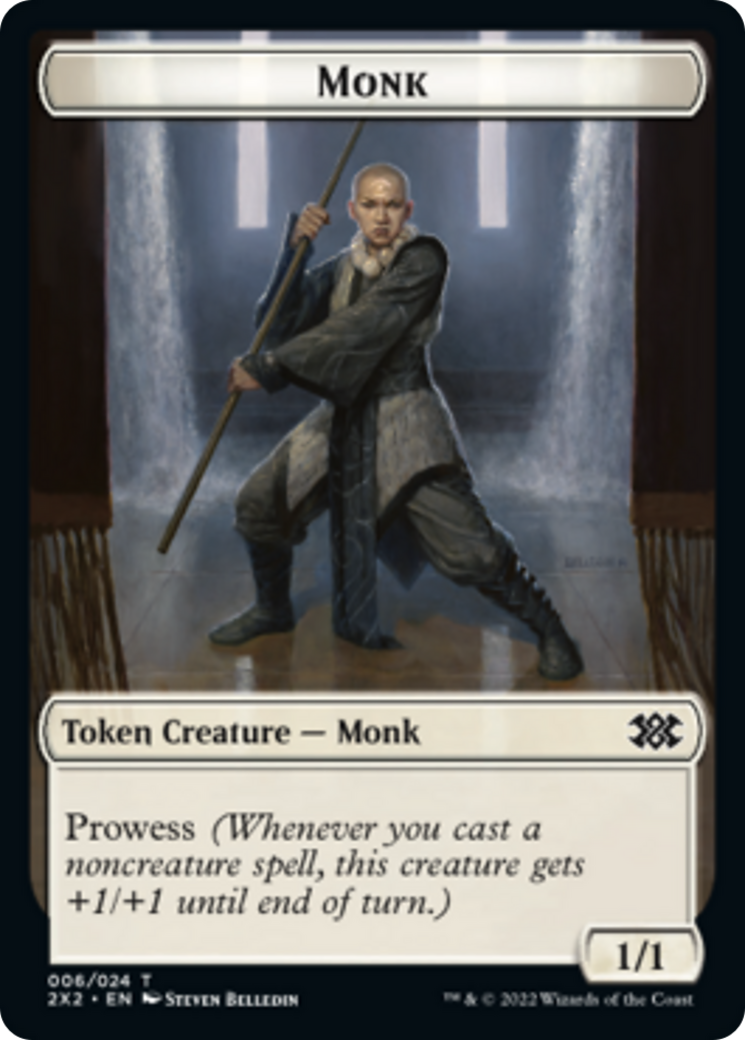 Spider // Monk Double-Sided Token [Double Masters 2022 Tokens] | Good Games North