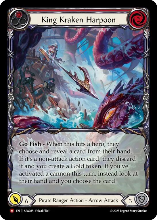 King Kraken Harpoon (Extended Art) [SEA085] (High Seas)  Rainbow Foil | Good Games North