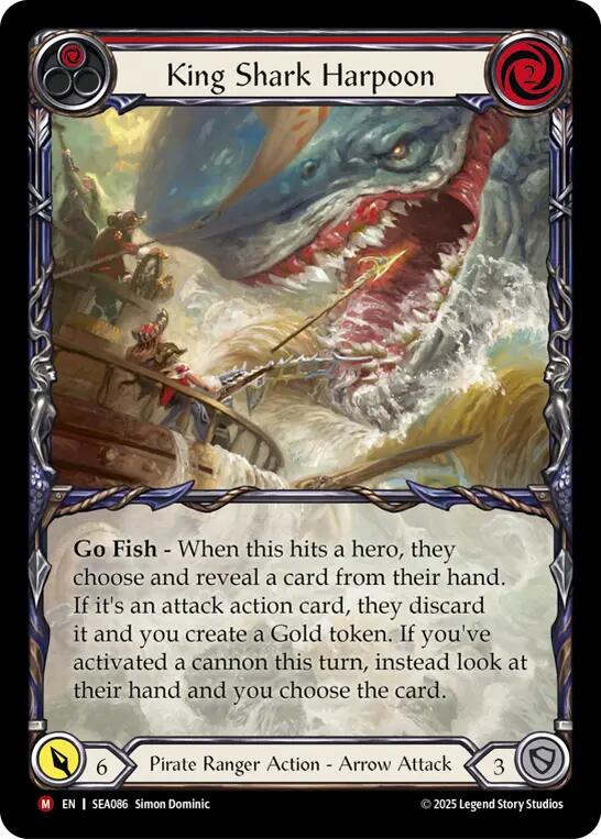 King Shark Harpoon (Extended Art) [SEA086] (High Seas)  Rainbow Foil | Good Games North