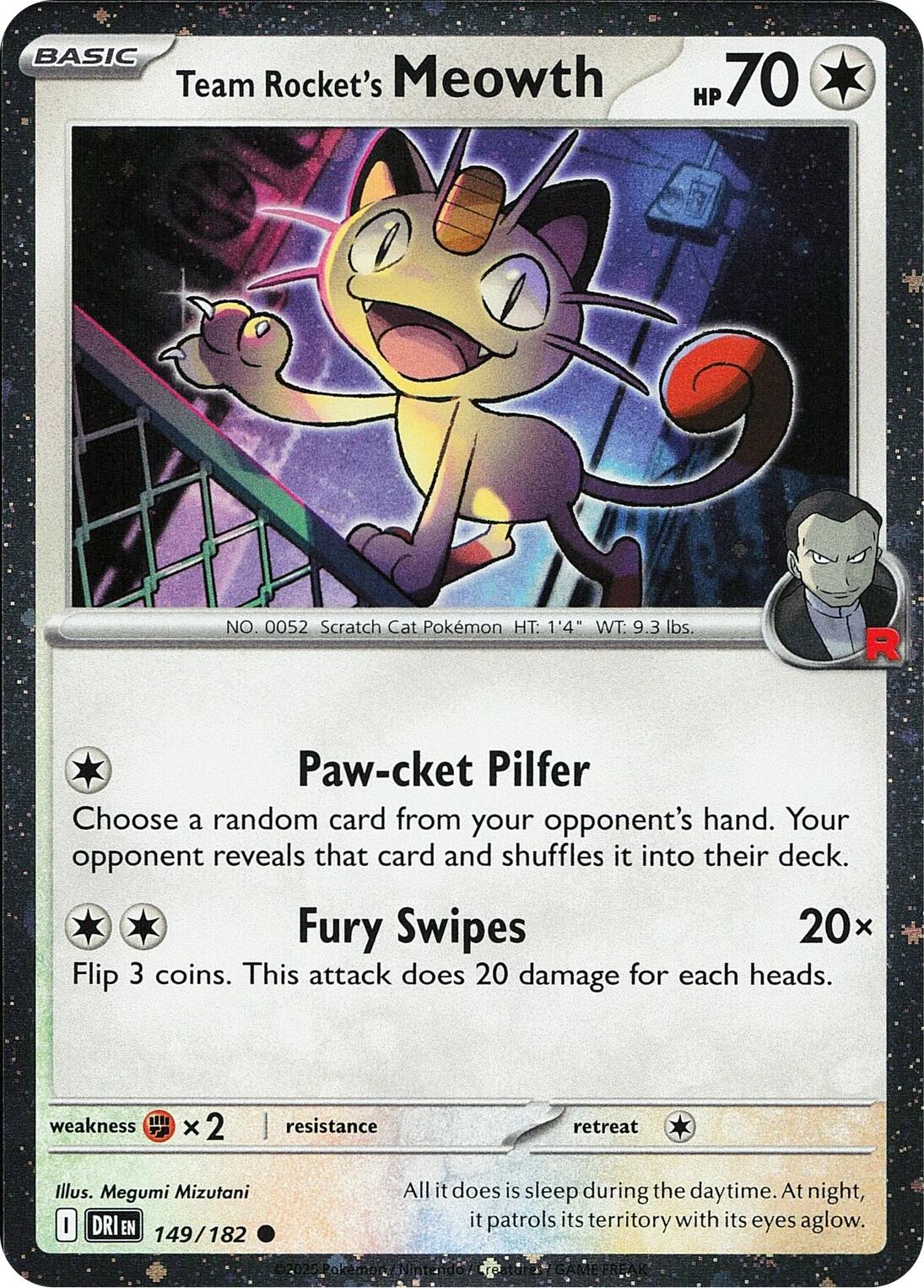 Team Rocket's Meowth (149/182) (Cosmos Holo) [Miscellaneous Cards] | Good Games North