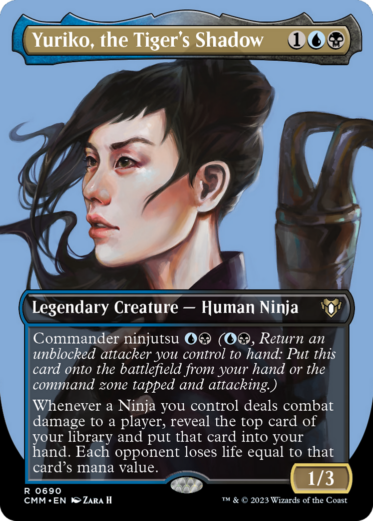 Yuriko, the Tiger's Shadow (Borderless Profile) [Commander Masters] | Good Games North