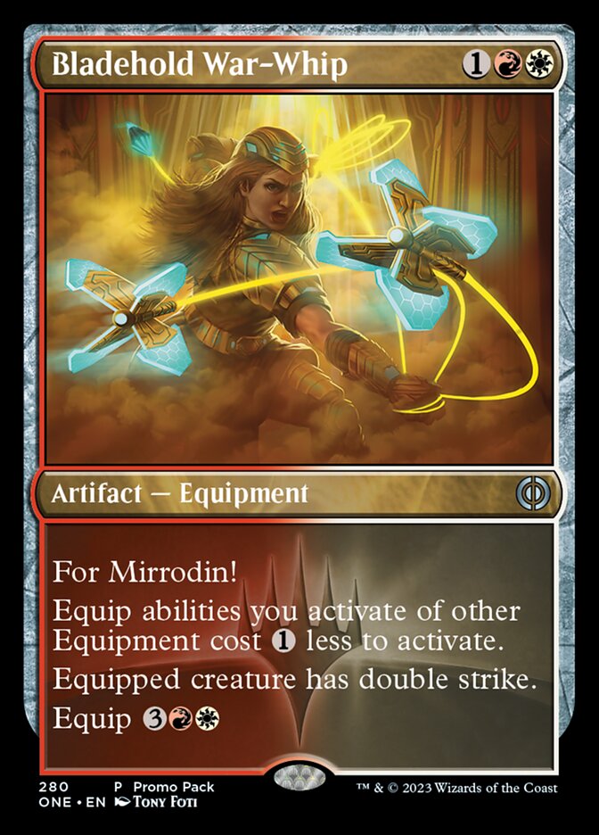Bladehold War-Whip (Promo Pack) [Phyrexia: All Will Be One Promos] | Good Games North