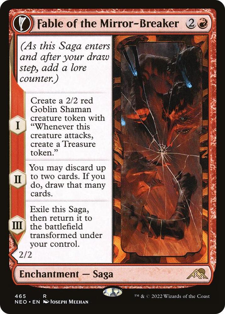 Fable of the Mirror-Breaker // Reflection of Kiki-Jiki 465/302 (Kamigawa: Neon Dynasty)  - Extended Art | Good Games North