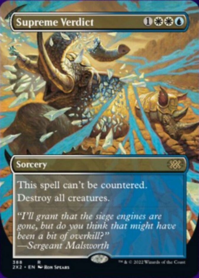 Supreme Verdict (Borderless Alternate Art) [Double Masters 2022] | Good Games North