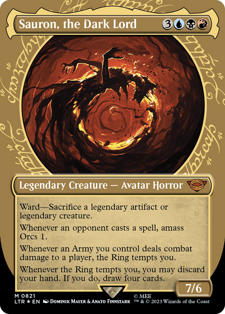 Sauron, the Dark Lord (Showcase) (Surge Foil) [The Lord of the Rings: Tales of Middle-Earth] | Good Games North