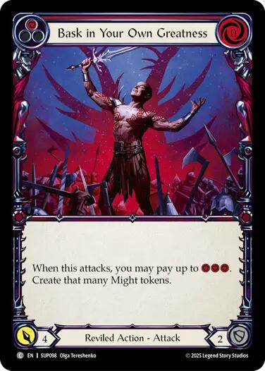 Bask in Your Own Greatness (Red) [SUP098] (Super Slam)  Rainbow Foil | Good Games North