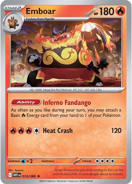 Emboar (013/086) [Scarlet & Violet: White Flare] | Good Games North