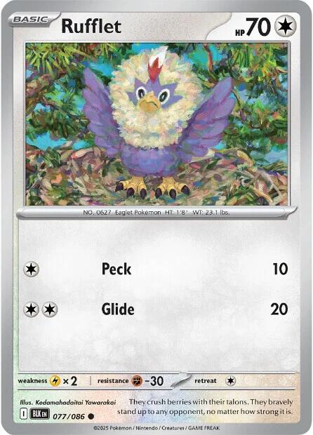 Rufflet (077/086) [Scarlet & Violet: Black Bolt] | Good Games North