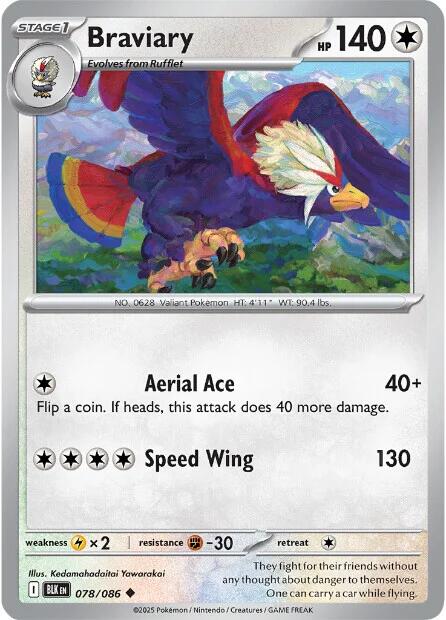 Braviary (078/086) [Scarlet & Violet: Black Bolt] | Good Games North