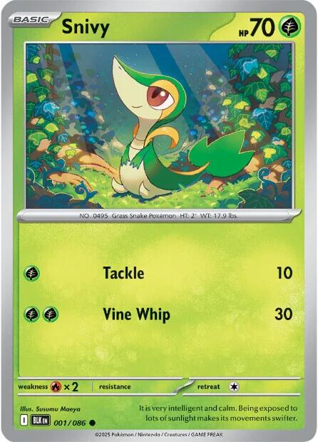 Snivy (001/086) [Scarlet & Violet: Black Bolt] | Good Games North