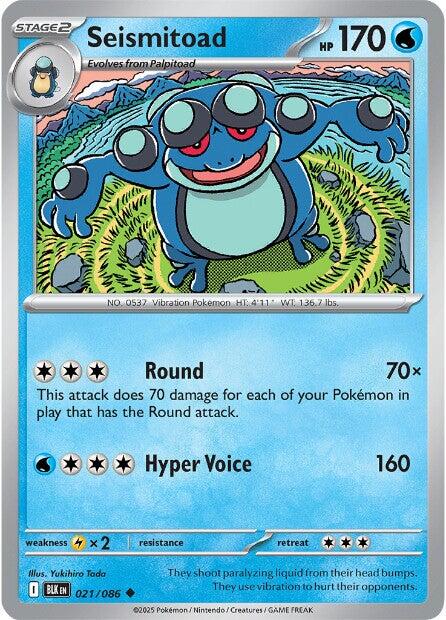 Seismitoad (021/086) [Scarlet & Violet: Black Bolt] | Good Games North