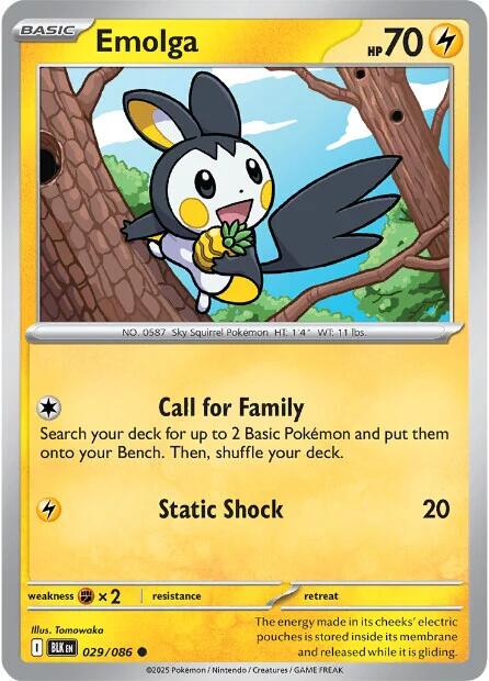 Emolga (029/086) [Scarlet & Violet: Black Bolt] | Good Games North