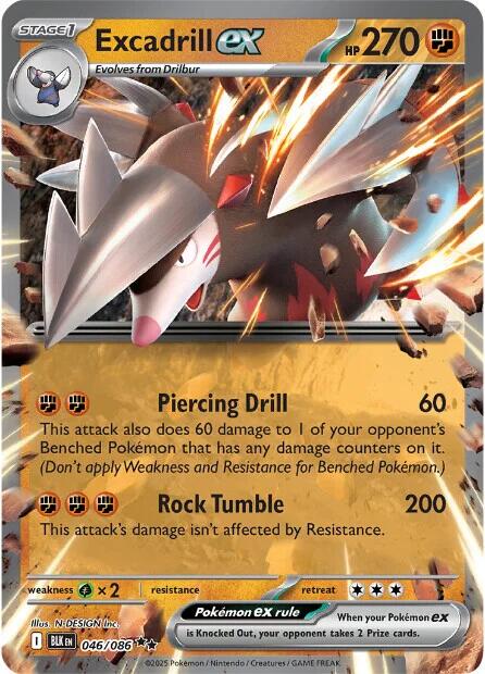 Excadrill ex (046/086) [Scarlet & Violet: Black Bolt] | Good Games North