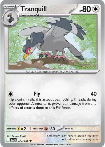 Tranquill (072/086) [Scarlet & Violet: Black Bolt] | Good Games North