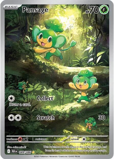 Pansage (089/086) [Scarlet & Violet: Black Bolt] | Good Games North