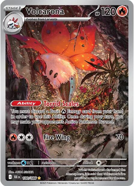 Volcarona (100/086) [Scarlet & Violet: Black Bolt] | Good Games North