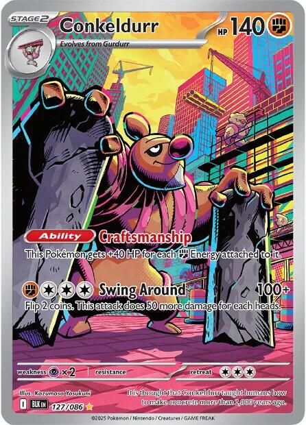 Conkeldurr (127/086) [Scarlet & Violet: Black Bolt] | Good Games North