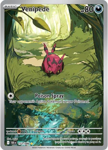 Venipede (132/086) [Scarlet & Violet: Black Bolt] | Good Games North