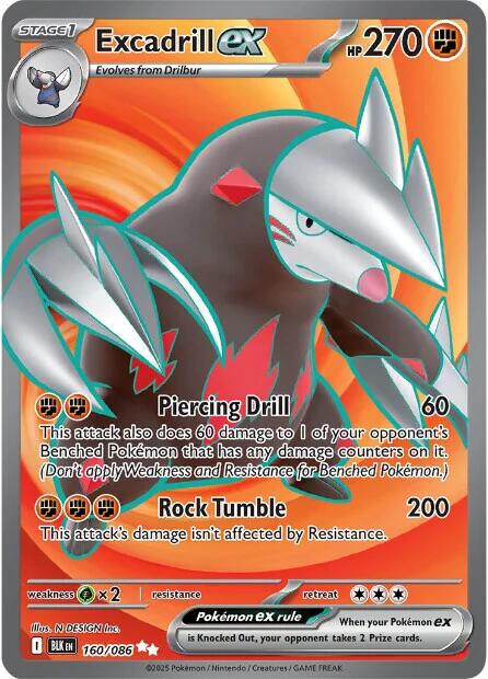 Excadrill ex (160/086) [Scarlet & Violet: Black Bolt] | Good Games North