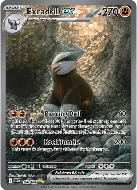 Excadrill ex (168/086) [Scarlet & Violet: Black Bolt] | Good Games North