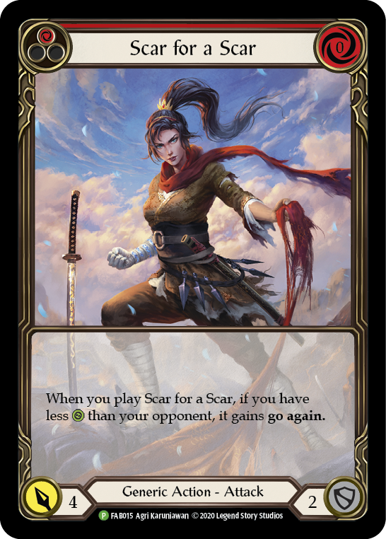 Scar for a Scar [FAB015] (Promo)  1st Edition Rainbow Foil | Good Games North