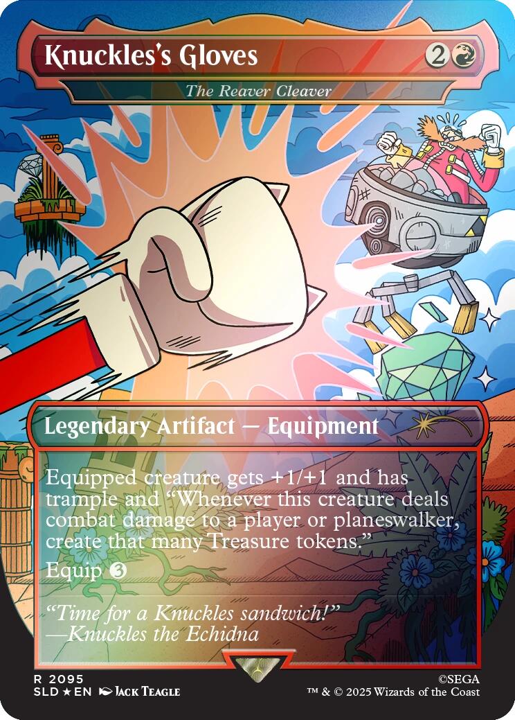 Knuckles's Gloves - The Reaver Cleaver (Rainbow Foil) [Secret Lair Drop Series] | Good Games North